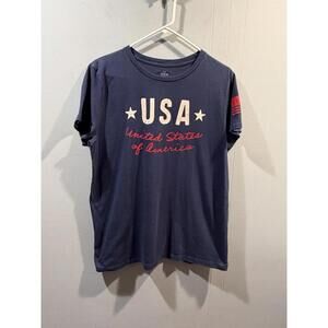 Mens Under Armour T Shirt Size XL Blue *USA* Print